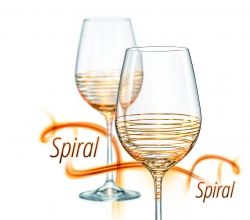 Чаши за червено вино Viola Gold Spiral by Bohemia Crystalex