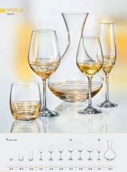 Чаши за червено вино Viola Gold Spiral by Bohemia Crystalex