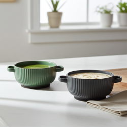 керамична купа с дръжки 700 мл Nordic Green, Gray