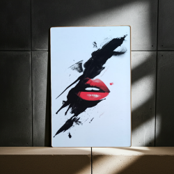 картина с рамка Абстрактни устни 40 х 60 см