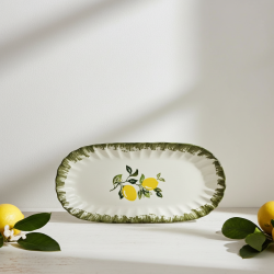 лимони Керамично Плато 29 см - Стил и свежест на масата!