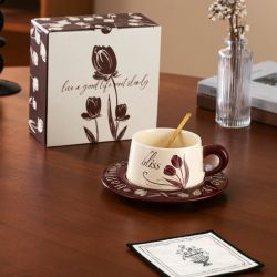 чаша с чинийка Morello, Flowers·adventure tulips