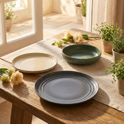 сервиз за хранене Morello Nordic, 18 части – бежов, зелен, сив