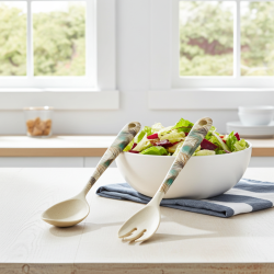 Бамбуков комплект прибори за салата Morello – Peacock Feather, 24 см