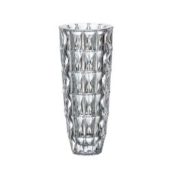 Голяма масивна кристална ваза за цветя Bohemia Crystal Diamond с височина 33 см
