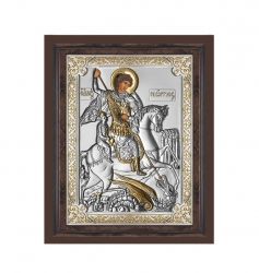 икона 12 x 15 Св. Георги сребро 999 с рамка