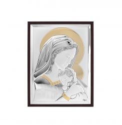 икона 10 x 13 Богородица сребро 999 с рамка