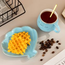 чаша, чинийка, лъжичка SIMPLE LIFE BLUE