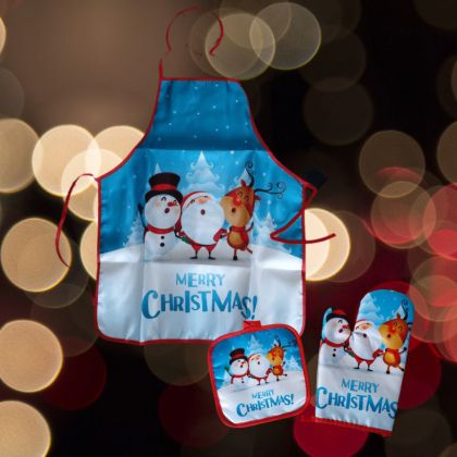 престилка, ръкавица и ръкохватка MERRY CHRISTMAS