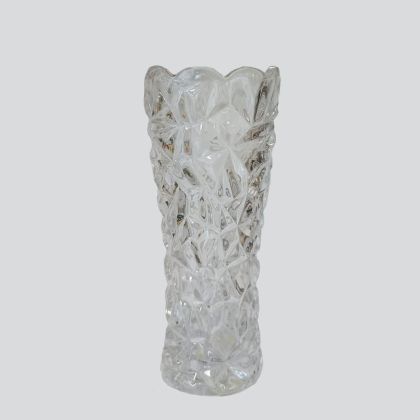 стъклена ваза 24 см WHITE