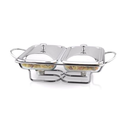 правоъгълен съд за топло сервиране 2 х 1.5 л Morello Inox