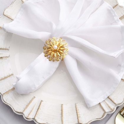 пръстени за салфеки 6 бр. MORELLO GOLD FLOWER