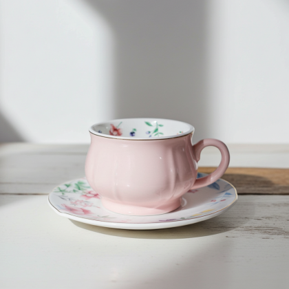 чаши за капучино или чай 2 бр. с чинийки 2 бр. Rose Bouquet
