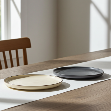 керамично плато за сервиране 20 см Nordic Beige, Gray