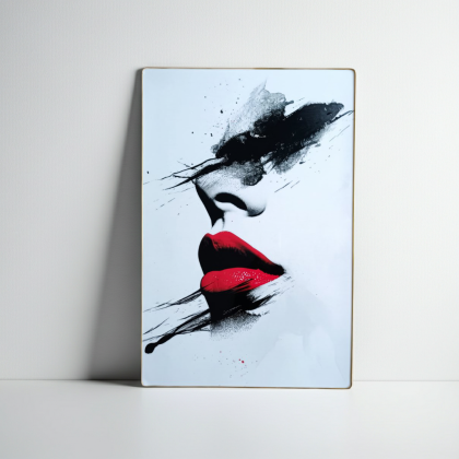 картина с рамка Абстрактни устни 40 х 60 см