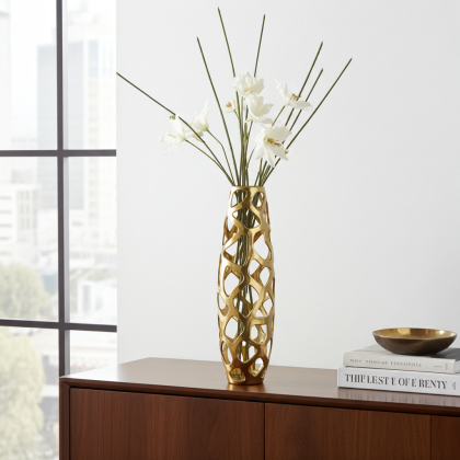 златна ваза Fantastic 50 см - Луксозен акцент!