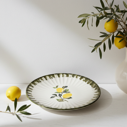 керамична десертна чиния Lemons 21,5 см
