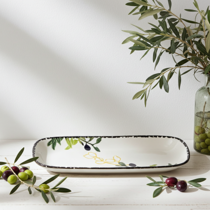 керамично плато Маслини 24.5 см - стил и практичност!