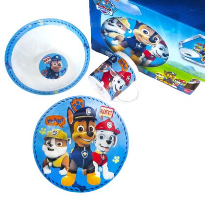 детски комплект за хранене Paw Patrol 3 части - порцелан