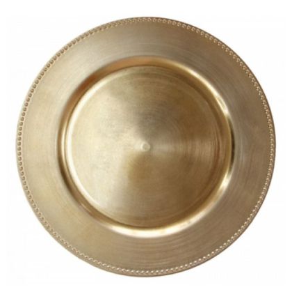 луксозна подложна чиния Secret de Gourmet, 33 см златист релефен кант