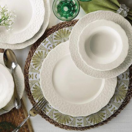 комплект за вечеря Kütahya Porcelain Baroque от 18 части за 6 души