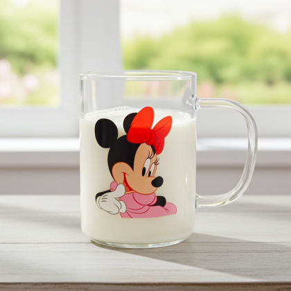 чаша с дръжка Minnie Mouse - боросиликатно стъкло