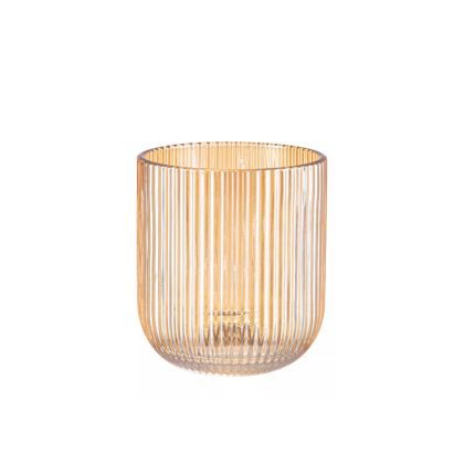 Комплект от 6 бр. чаши за уиски Morello Aurora – Кехлибарен релеф, 260 мл