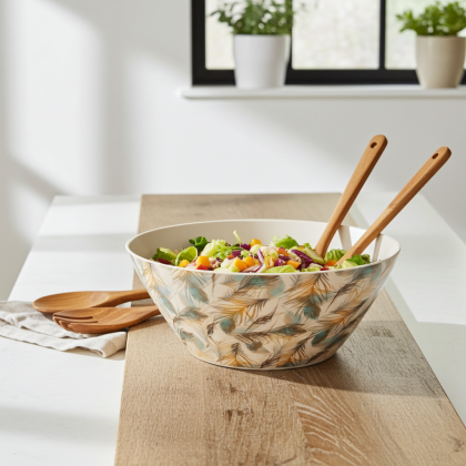 бамбукова купа за салата Morello – Peacock Feather, 24 см