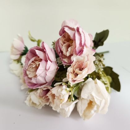 букет-morello-естествена-коприна-лилав-екрю-30см