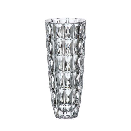 Голяма масивна кристална ваза за цветя Bohemia Crystal Diamond с височина 33 см