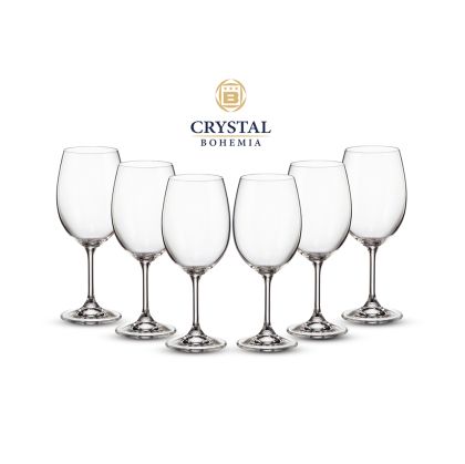 Комплект кристални чаши за вино Crystal Bohemia Sylvia 450 мл 6 части
