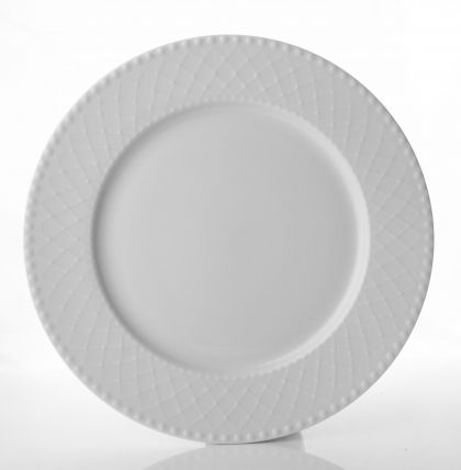 Бяла чиния с релеф 27см, MORELLO