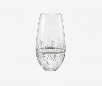 Чаши за вода 350 Viola Platinum Middle Edging by Bohemia Crystalex