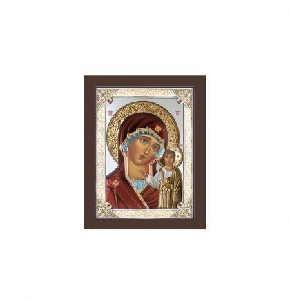 икона 4 x 6 Богородица сребро 999