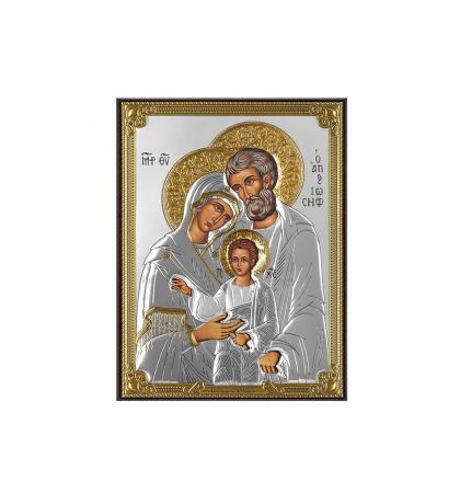 икона 8 x 11 Св. Семейство сребро 999