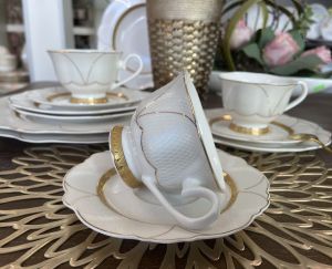 чаши за капучино или чай 12 части Royal Gold by Morello