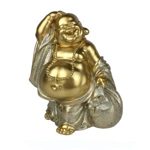 статуетка Смеещият се Буда Хотей, ходещ с торба пари