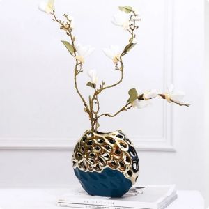 Керамична ваза GREEN & GOLD 20 см