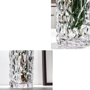 стъклена ваза цилиндър 19.5 см WHITE