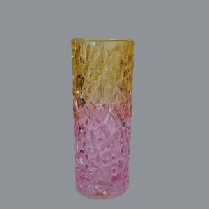 стъклена ваза цилиндър 19.5 см PINK