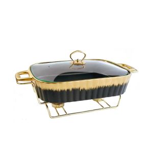 съд за топло сервиране BLACK & GOLD RECTANGULAR 34.5 и 38 см