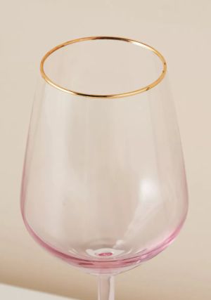 комплект 6 чаши за вино 490мл Harmony Pink Gold Rim Български Виж всички