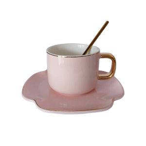 чаша, чинийка, лъжичка PINK CLOVER
