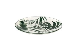 порцеланов сервиз за хранене Tropical, включващ чинии с дизайн на палмови листа