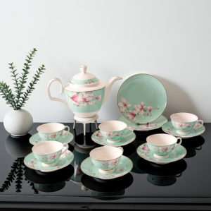 комплект за чай 14 ч. + Бонус 2 десертни чинии TiffanyI Blue Magnolia