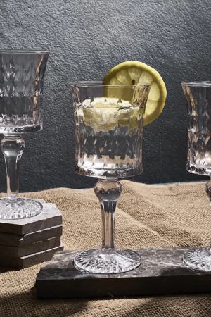 чаши за бяло вино 6 бр. 200 мл Tendresse Collection - релефно и стабилно стъкло