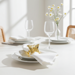 пръстени за салфеки 6 бр. Butterfly Gold