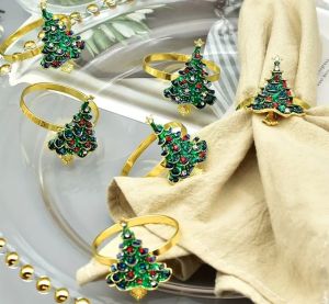 пръстени за салфеки 6 бр. Коледна елха