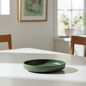 керамично плато за сервиране 20 см Nordic Green, Beige