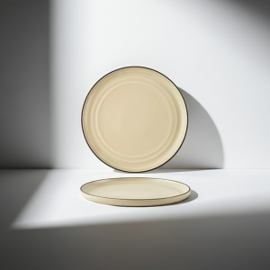 керамично плато за сервиране 20 см Nordic Beige, Gray